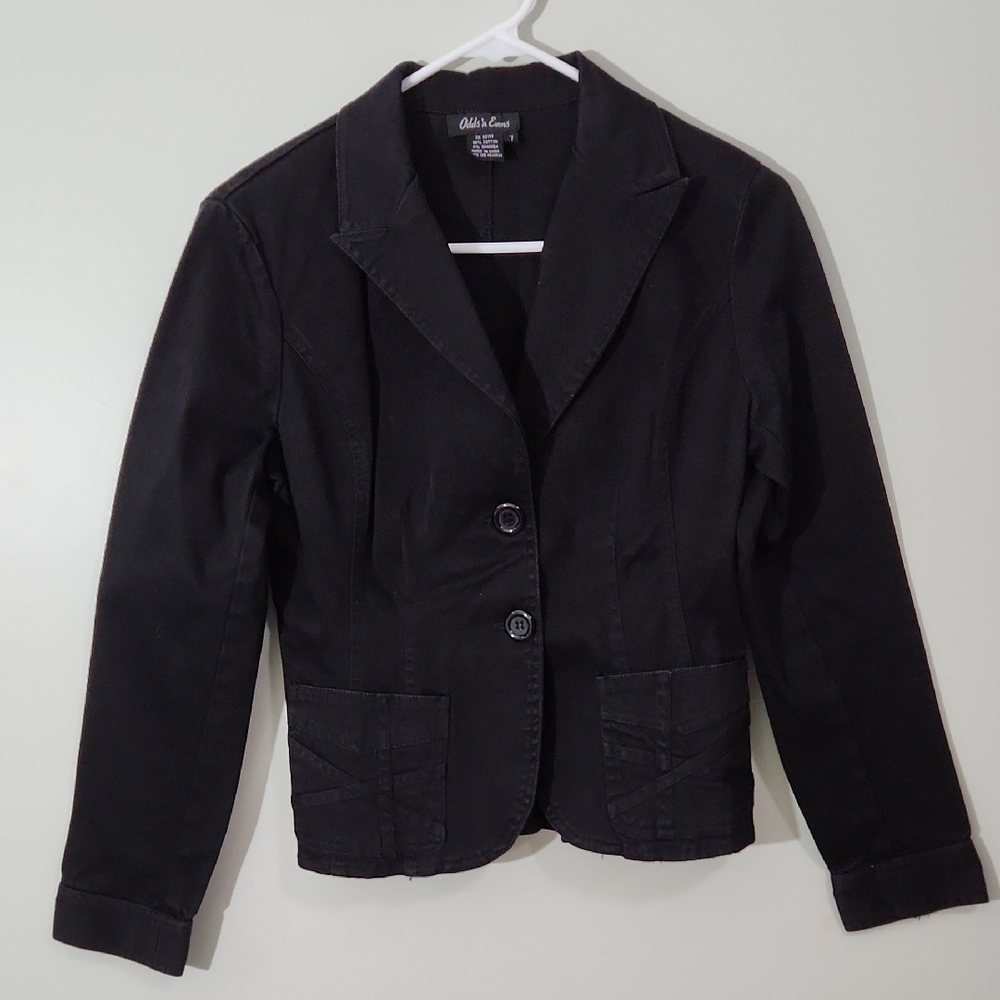 Odds'n Evens Black Blazer Jacket - Picture 2 of 5
